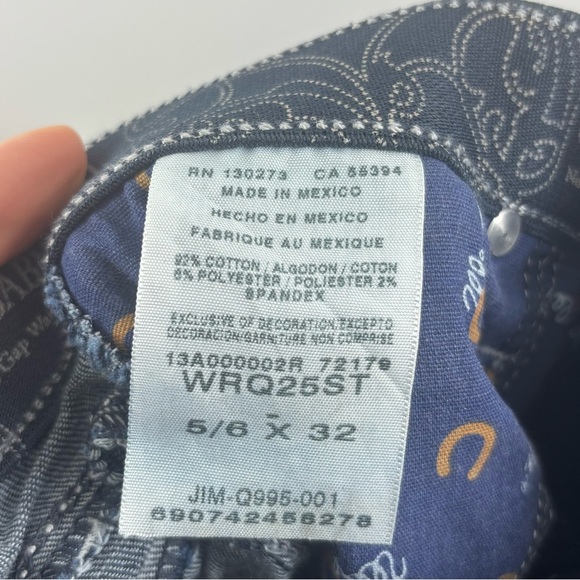 Wrangler No-Gap Bootcut Flare Jeans Contrast Stitching Jeans Dark Blue 28 32 - Picture 3 of 4